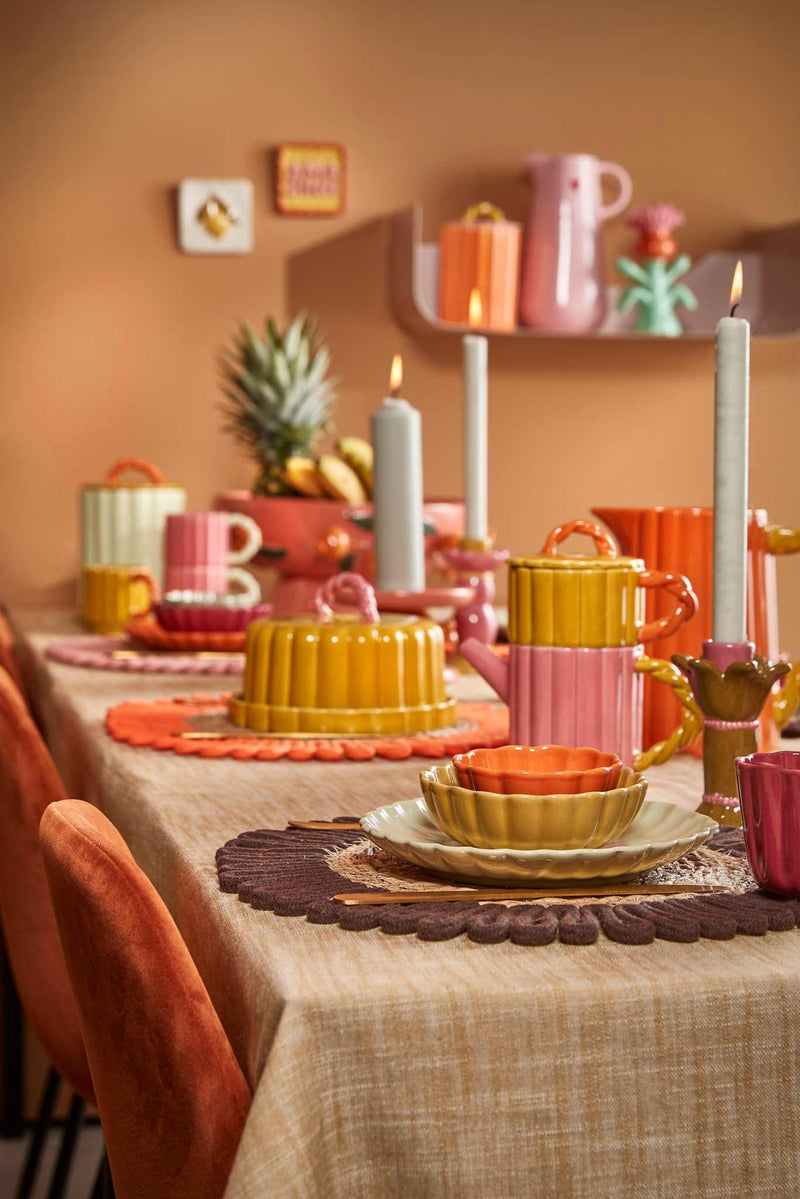 Mica Decorations Theepot Lizzy - 19x10x19 cm - Porselein - Roze