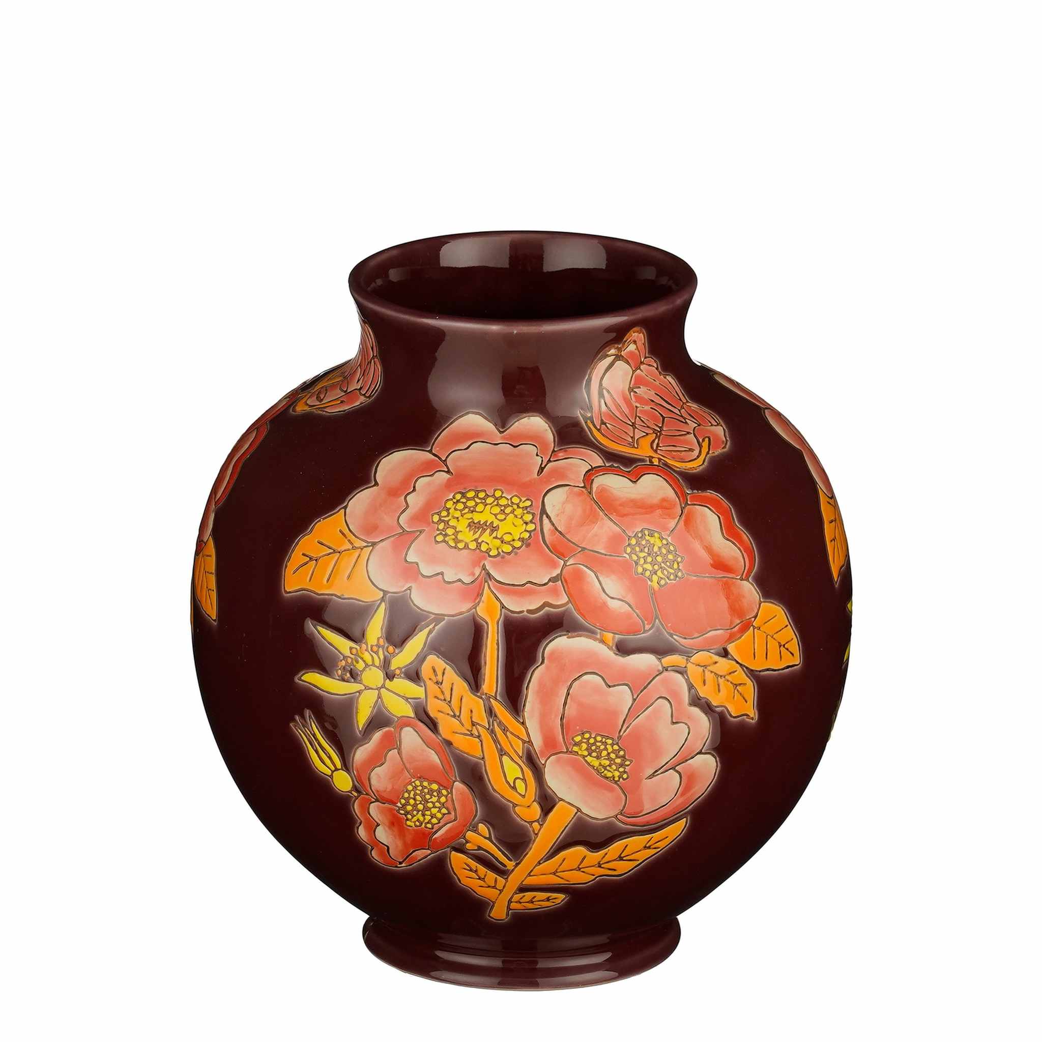 Mica Decorations Vaas Eloise - 22x22x24 cm - Keramiek - Paars