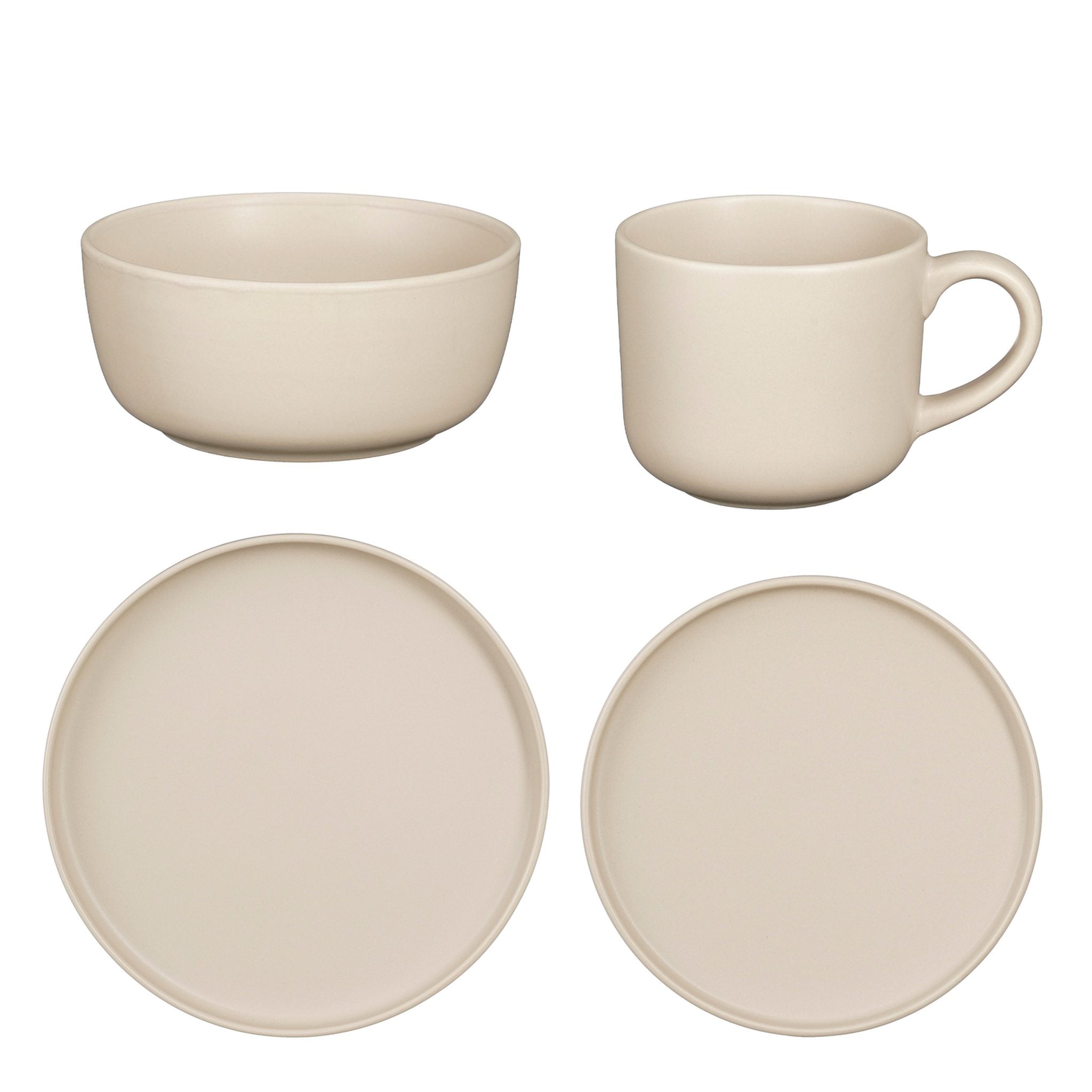 Mica Decorations Servies Ozzu - 28.5x28x32 cm - Aardewerk - Taupe