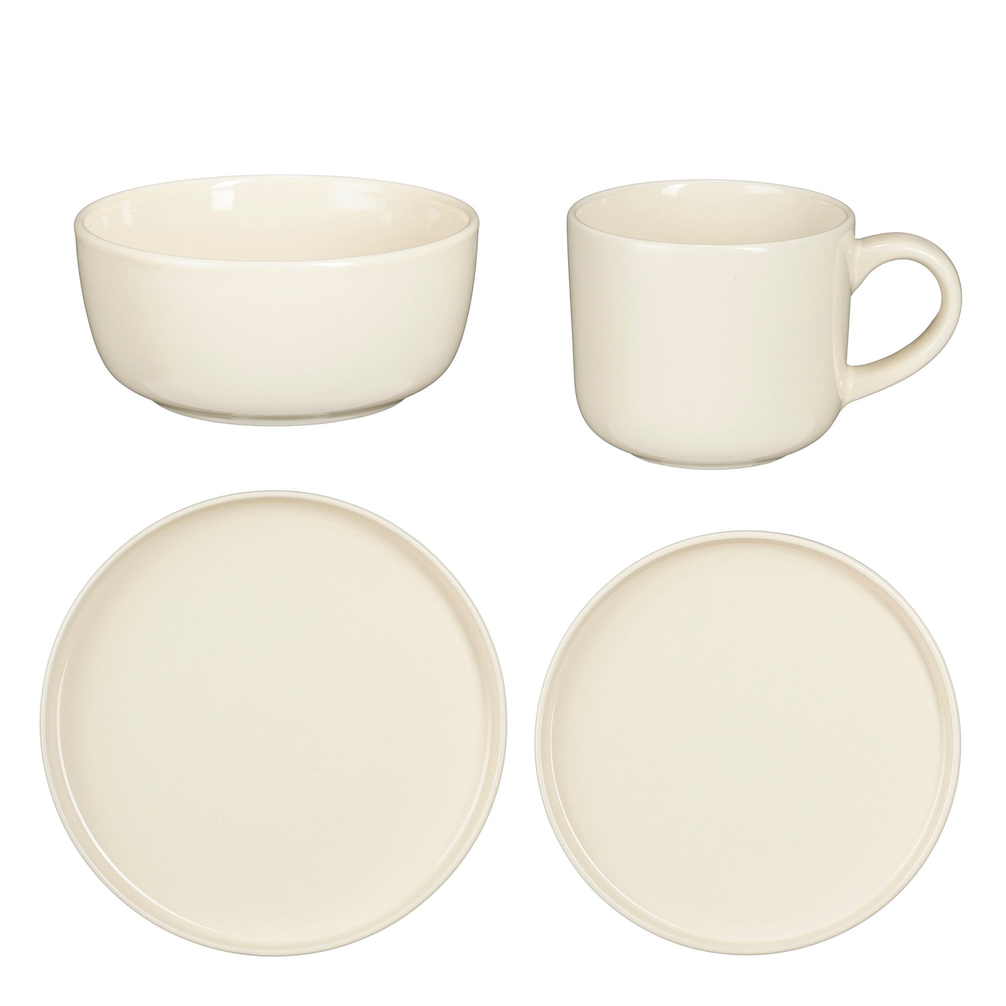 Mica Decorations Servies Ozzu - 28.5x28x32 cm - Aardewerk - Gebroken Wit