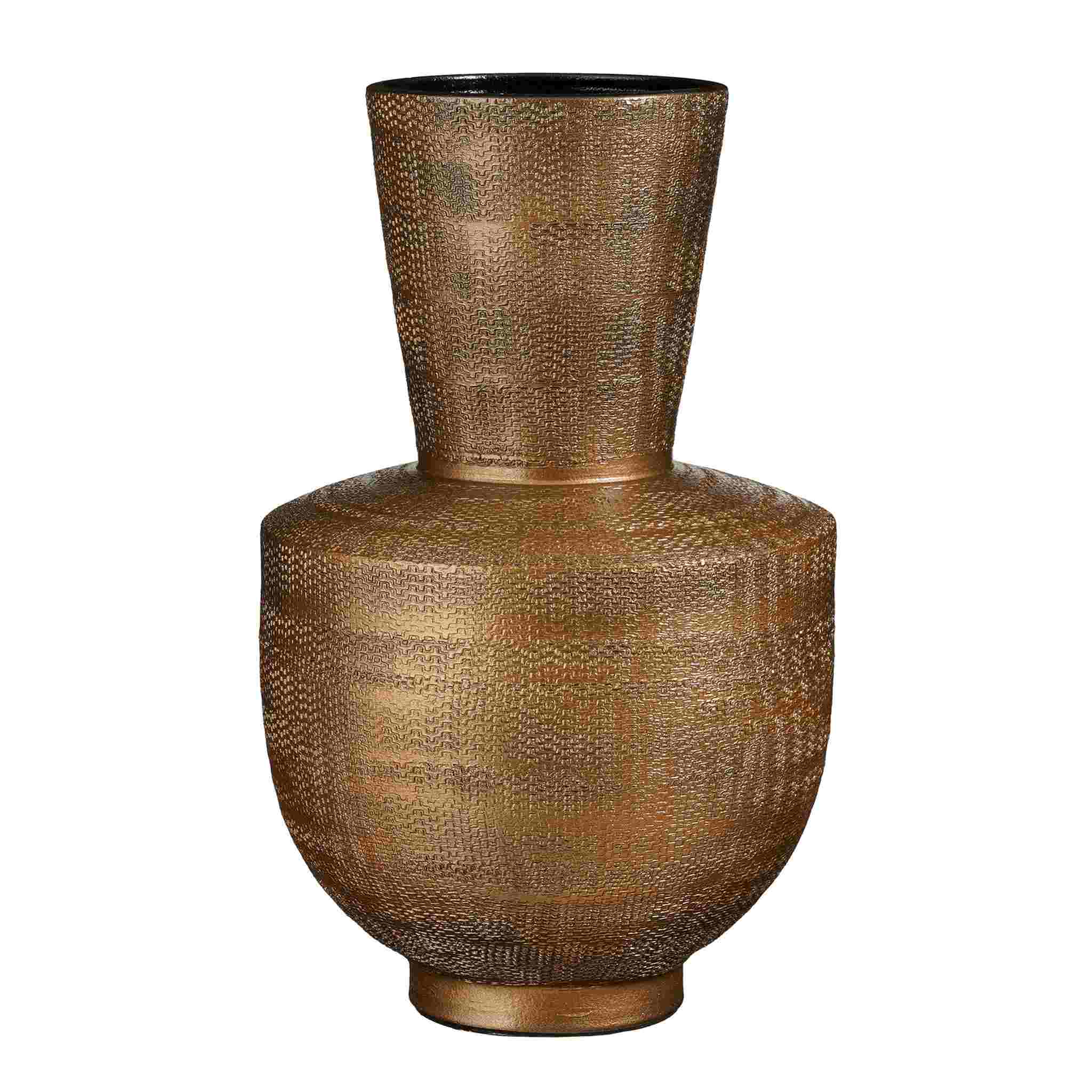 Mica Decorations Vaas Porto - 29x29x45 cm - Terracotta - Brons,Metallic