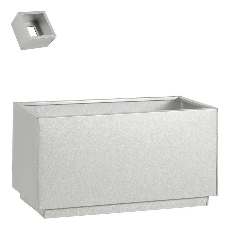 Mica Decorations Plantenbak Marnix - 64x34x34 cm - Zink - Zink