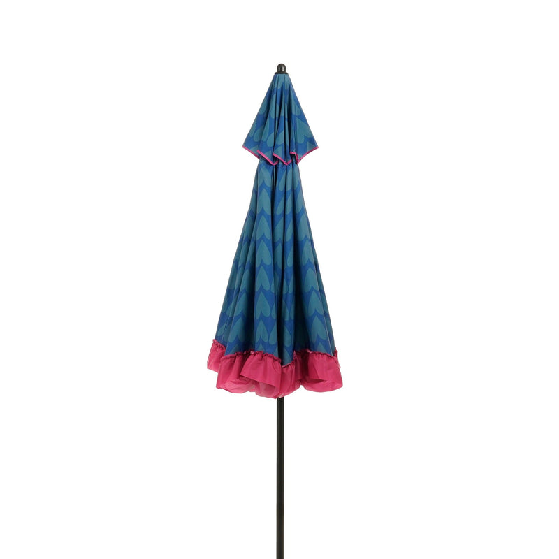 Mica Decorations Parasol Heart - 220x220x238 cm - Polyester - Blauw