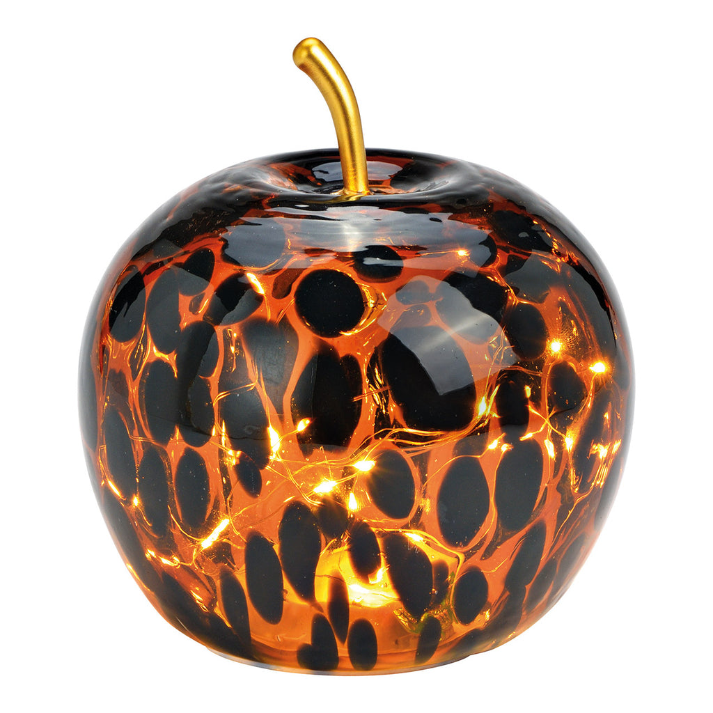 SVJ Kerstverlichting Appel met 20 LED - 16x16x17 cm - Glas - Bruin