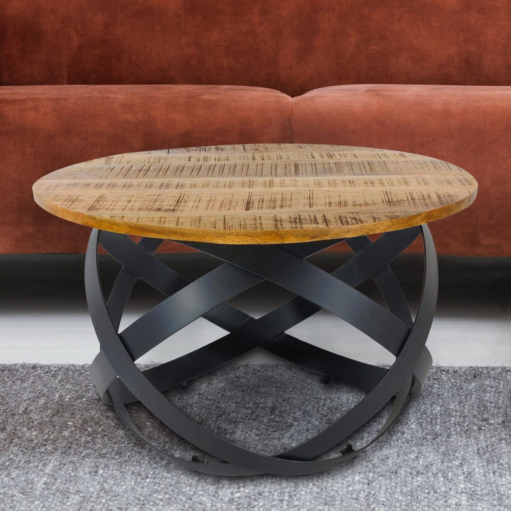 SVJ Bijzettafel Orbit - 75x75x45 cm - Metaal - Zwart