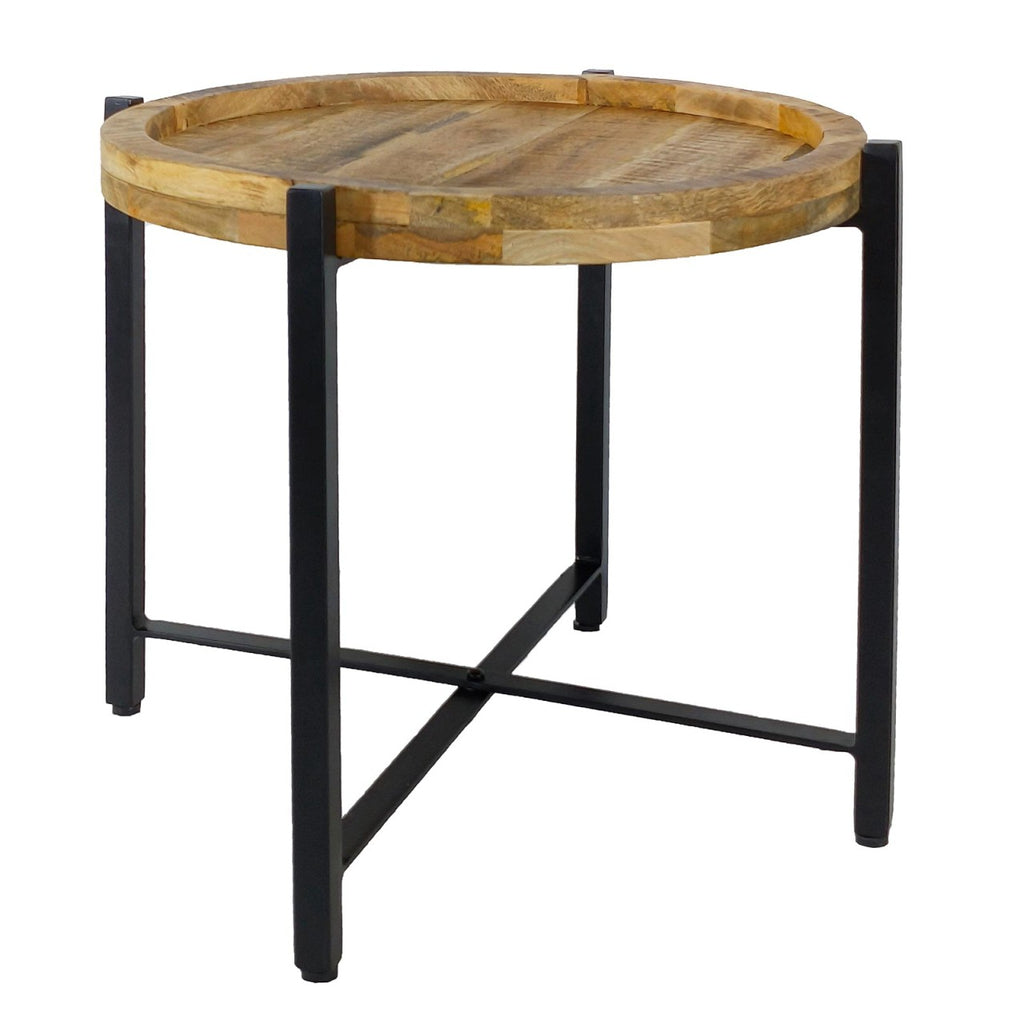 SVJ Bijzettafel Sioux - 55x55x42 cm - Metaal - Zwart
