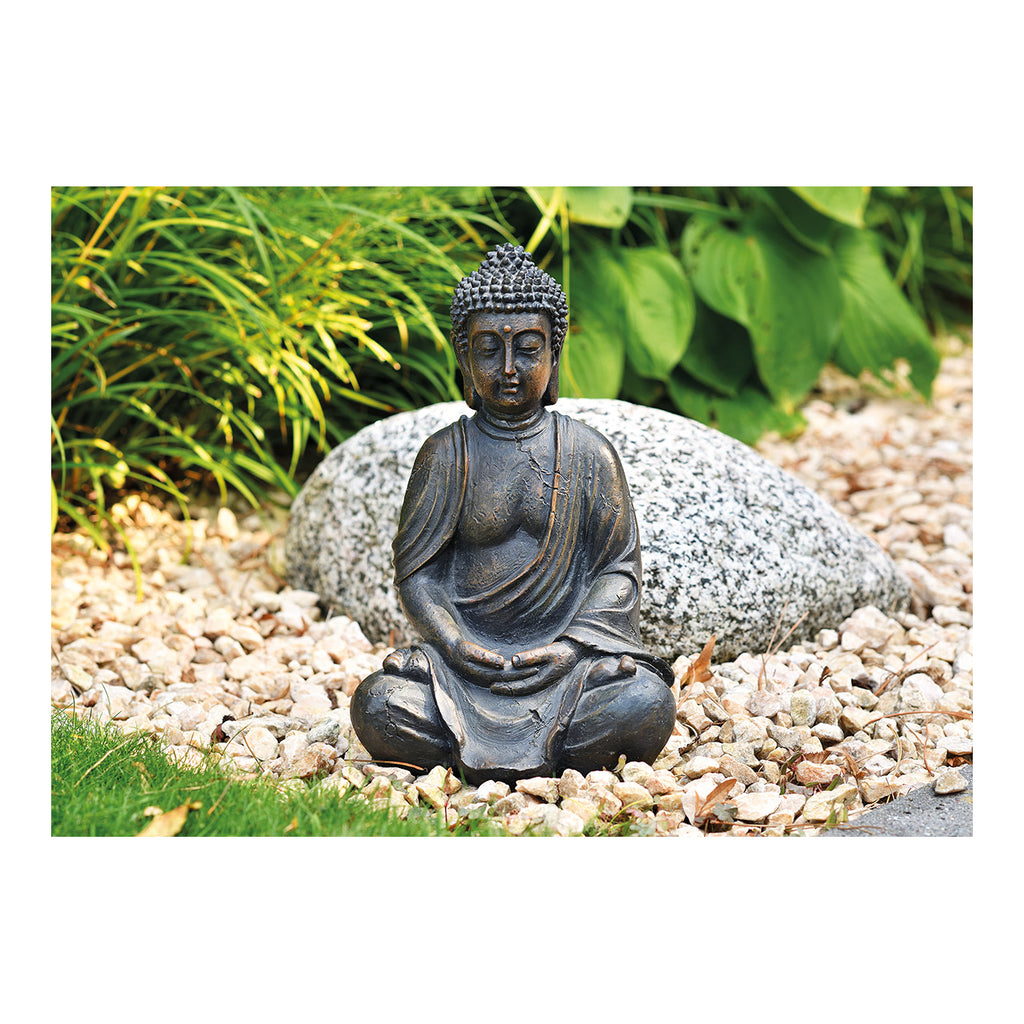 SVJ Deco Object Boeddha - 30x20x15 cm - Polyester - Bruin