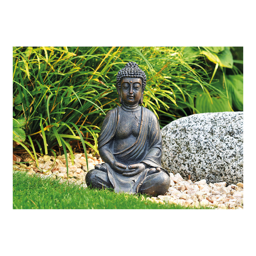 SVJ Deco Object Boeddha - 30x20x15 cm - Polyester - Bruin