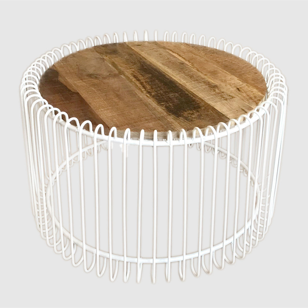 SVJ Bijzettafel York - 70x70x45 cm - Metaal - Wit