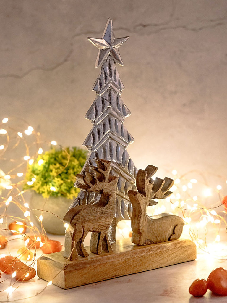 SVJ Decoratieve Boom - 6x20x31 cm - Aluminium - Naturel