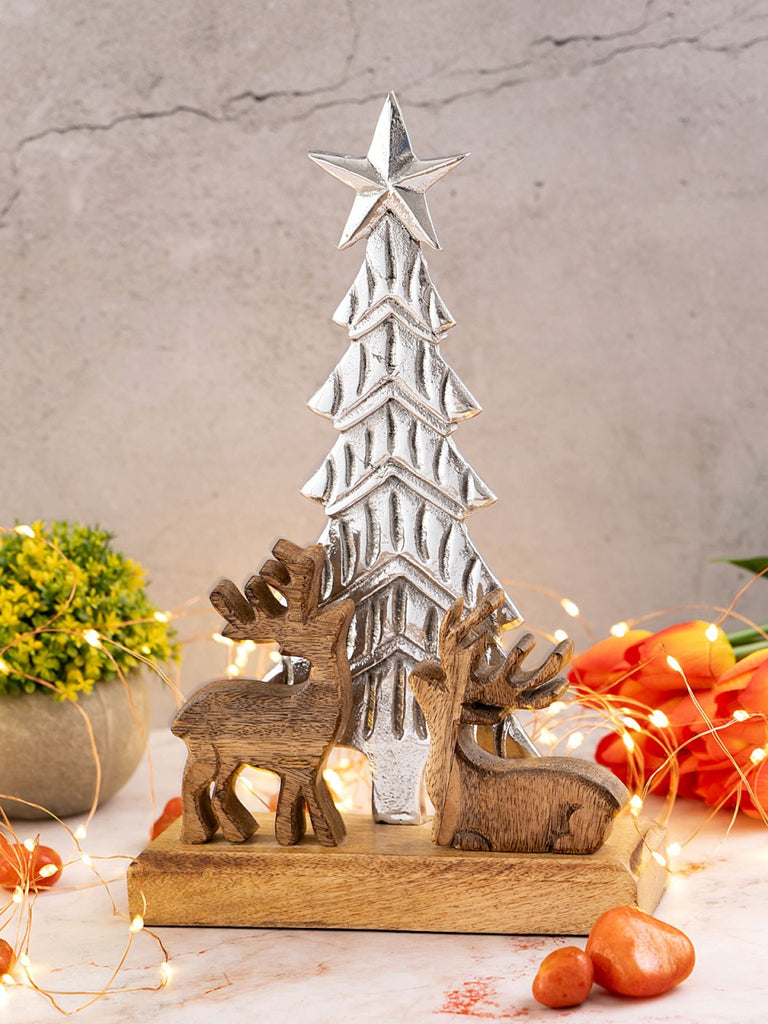 SVJ Decoratieve Boom - 6x20x31 cm - Aluminium - Naturel