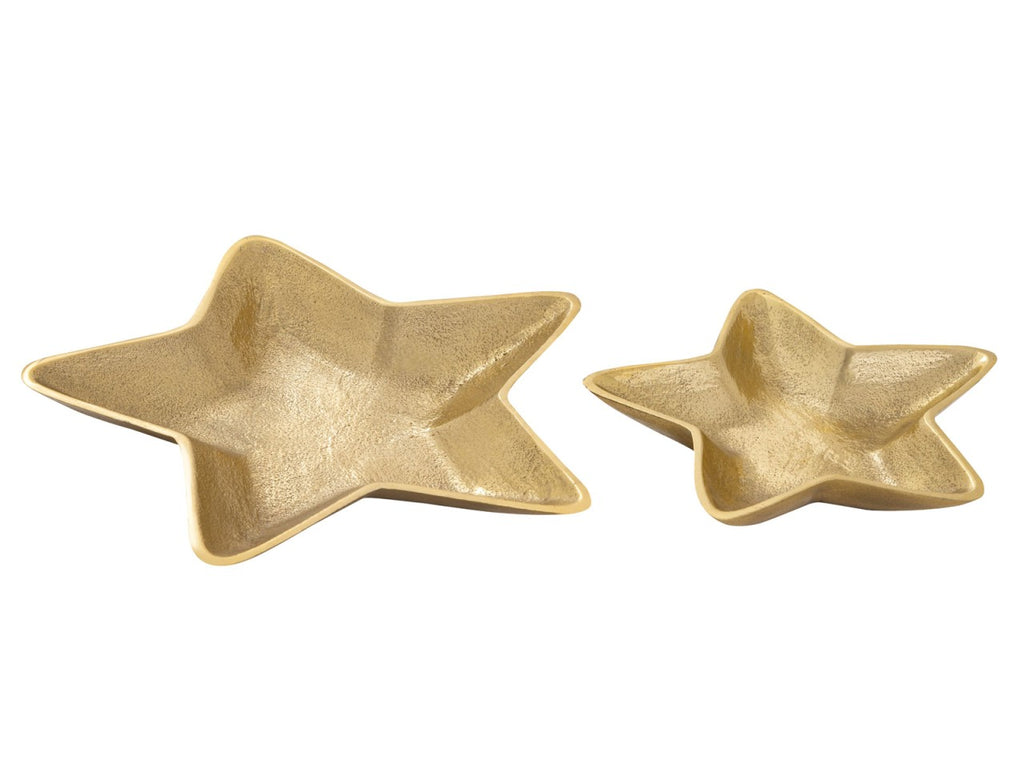 SVJ Schaal - 25x25x3 cm - Aluminium - Goud - Set van 2