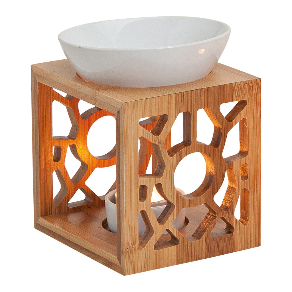 SVJ Windlicht Scented - 10x12x14 cm - Keramiek - Bruin