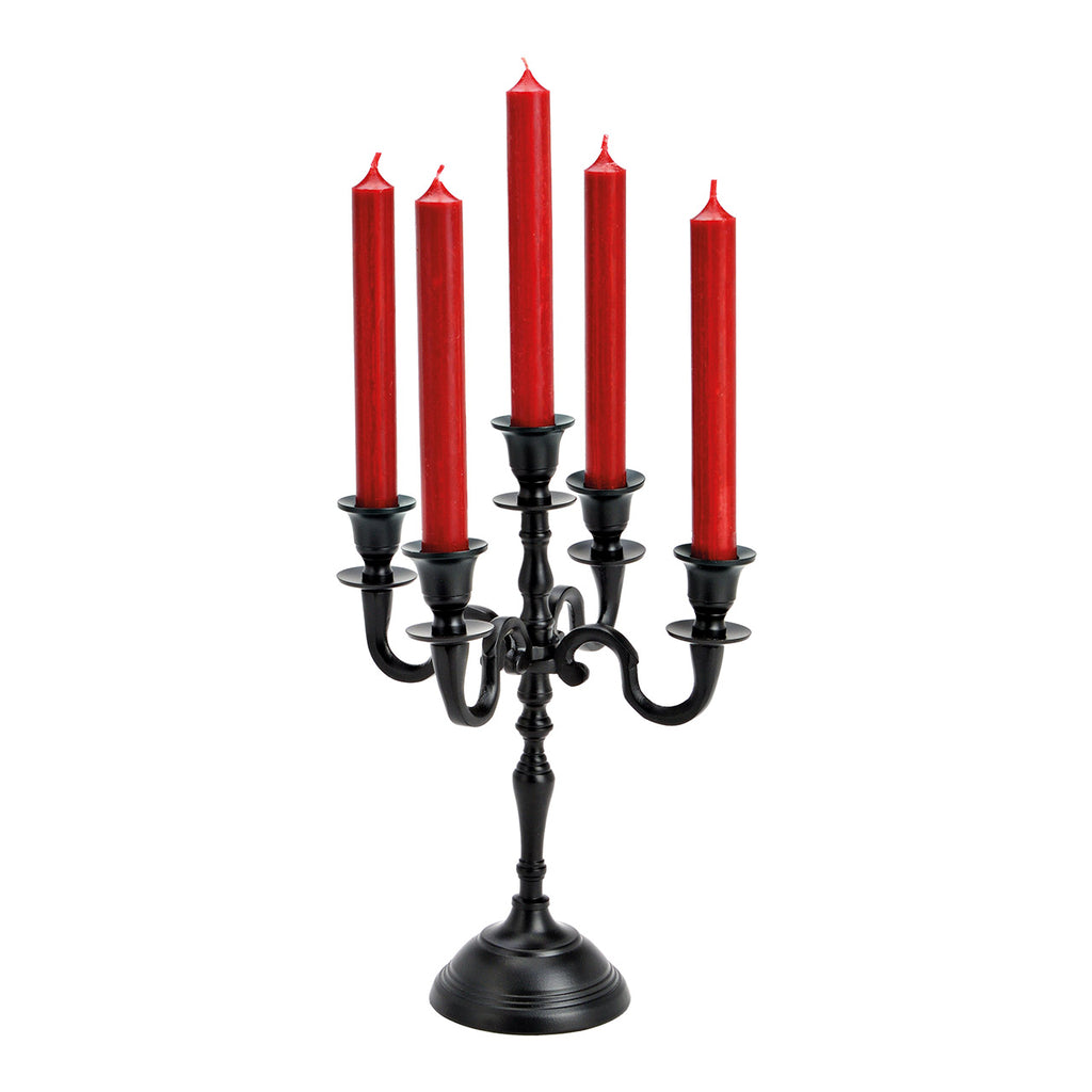SVJ Kandelaar Kaarshouder 5 armen - 23x23x31 cm - Metaal - Zwart