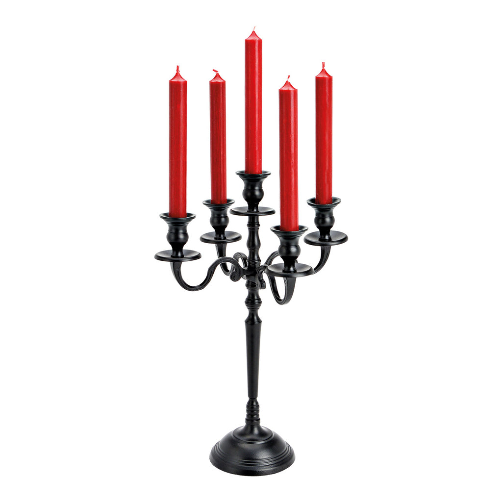 SVJ Kandelaar Kaarshouder 5 armen - 29x29x41 cm - Metaal - Zwart