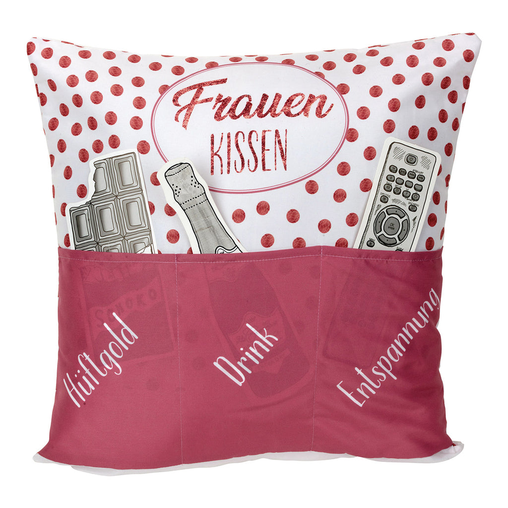 SVJ Sierkussen Dames - 8x40x40 cm - Textiel - Roze