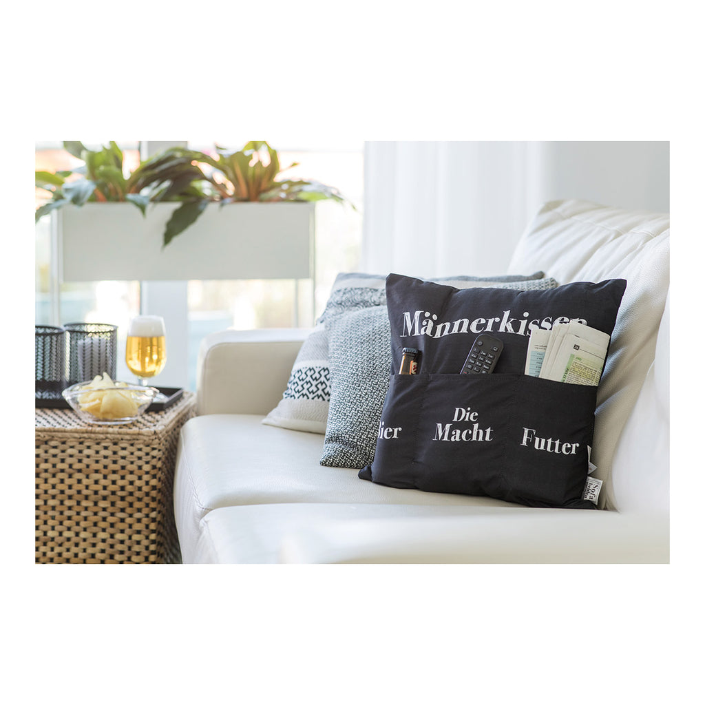 SVJ Sierkussen Heren - 8x40x40 cm - Textiel - Zwart