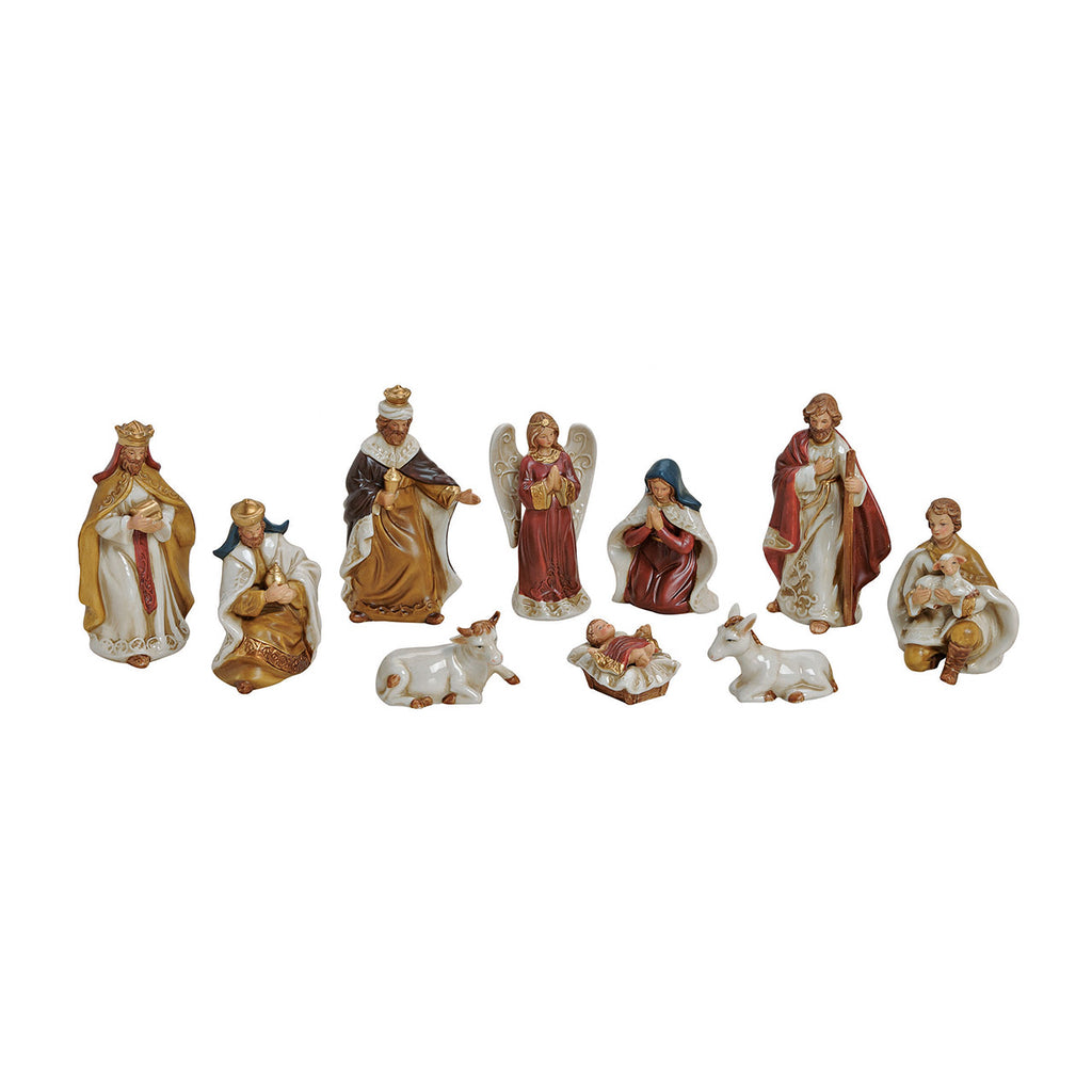 SVJ Kerstversiering Kerststalfigurenset - 0x0x0 cm - Porselein - Wit