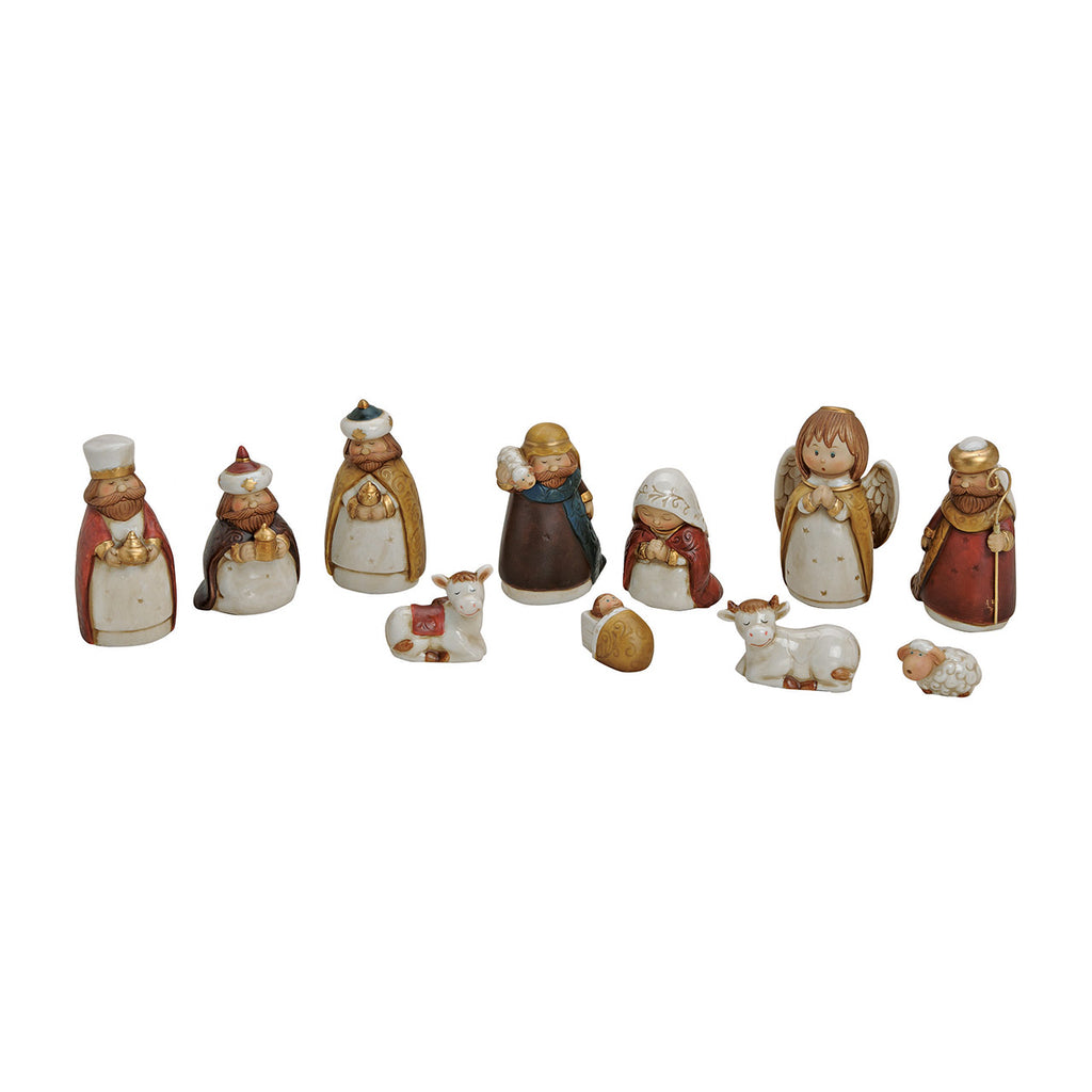 SVJ Kerstversiering Kerststalfigurenset - 3x3x11 cm - Porselein - Wit