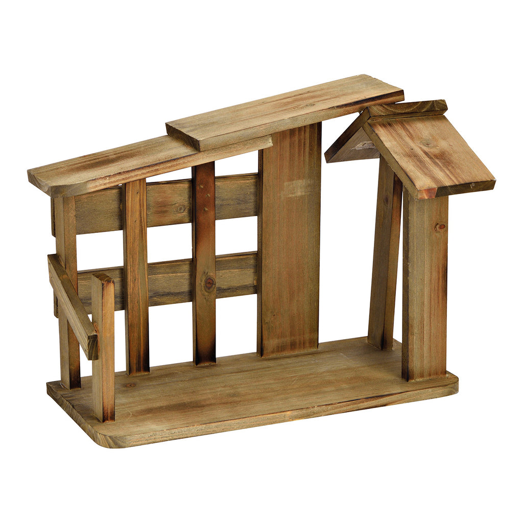 SVJ Kerstversiering Kersthuis - 16x35x29 cm - Hout - Naturel