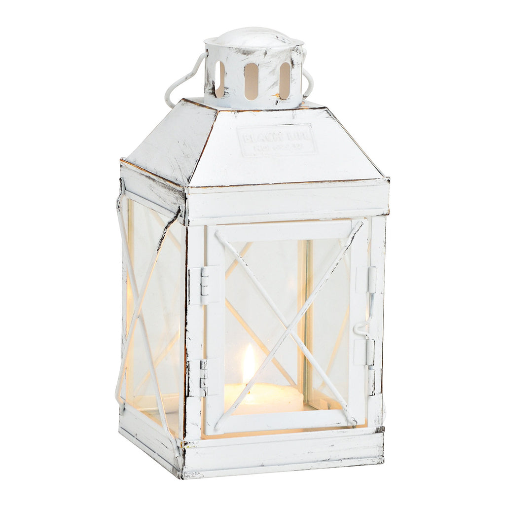 SVJ Lantaarn Vintage - 12x12x22 cm - Glas - Wit
