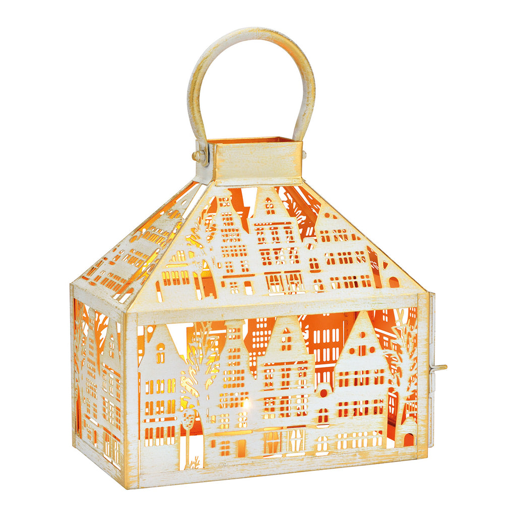 SVJ Lantaarn Stadshuis - 14x25x26 cm - Metaal - Wit