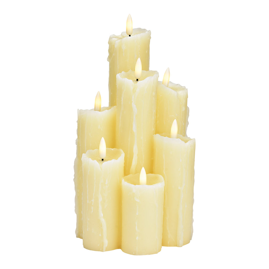 SVJ Kandelaar LED Druppelkaars - 15x15x25 cm - Wax - Wit