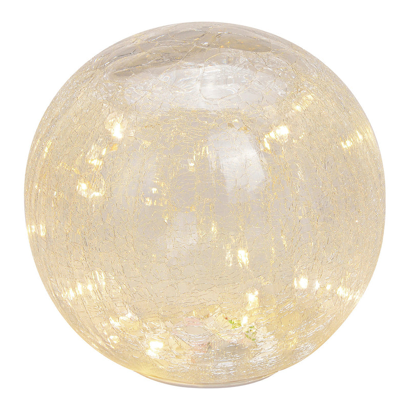 SVJ Tafellamp Lichtbol met 20 LED - 20x20x20 cm - Glas - Transparant