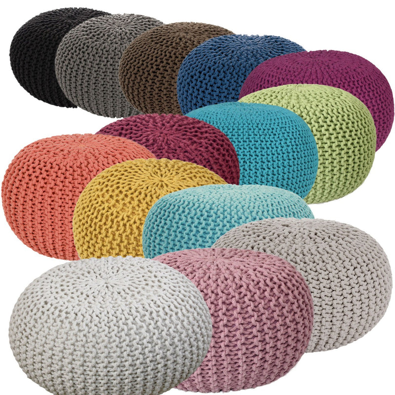 SVJ Poef Jula - 55x55x37 cm - Katoen - Zwart