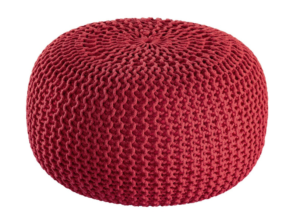 SVJ Poef - 55x55x37 cm - Katoen - Rood