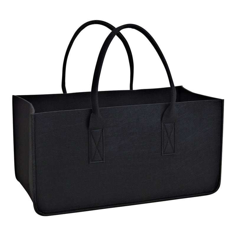 SVJ Mand Brandhoutzak - 25x50x25 cm - Vilt - Zwart
