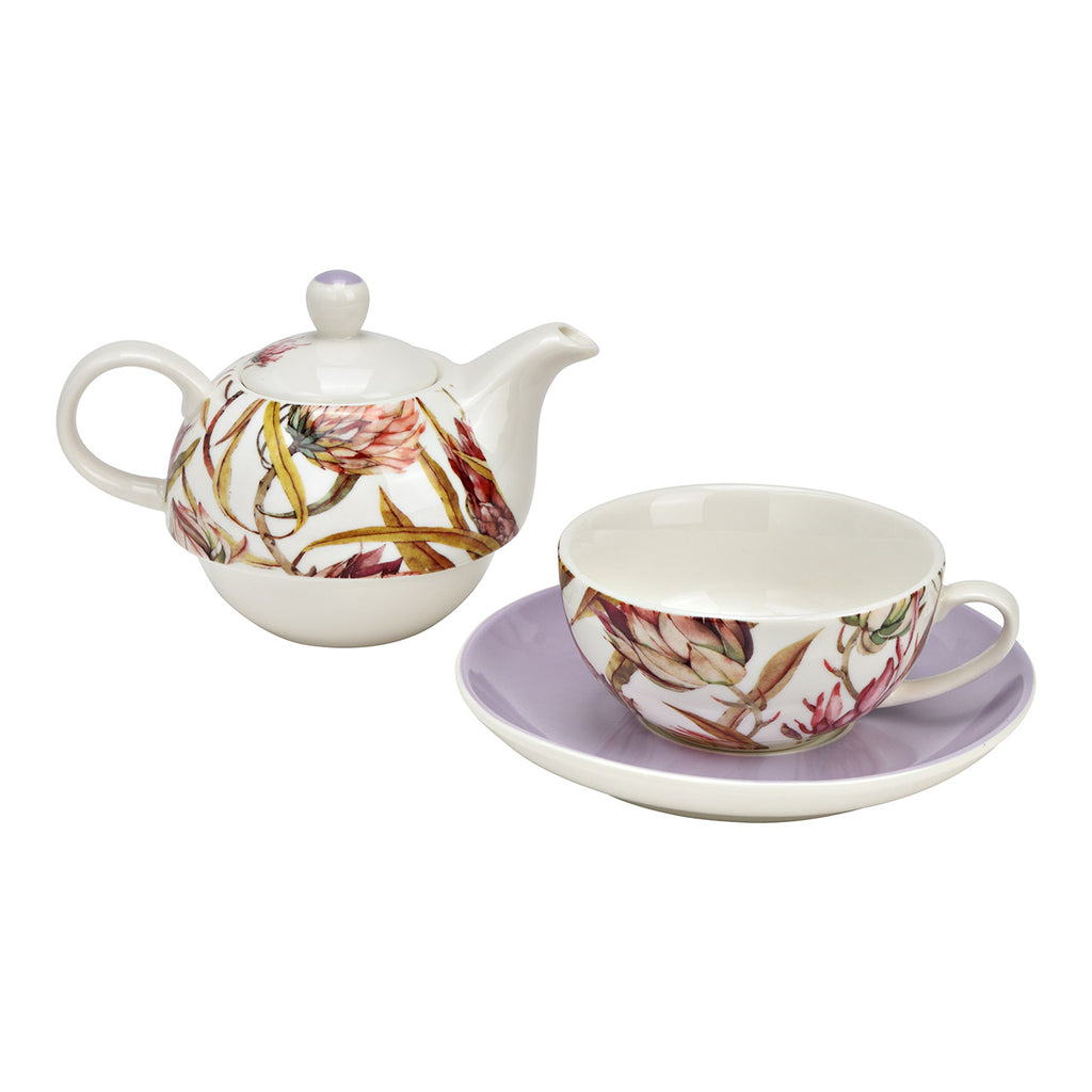SVJ Servies Theepottenset magnolia - 15x15x16 cm - Porselein - Lila