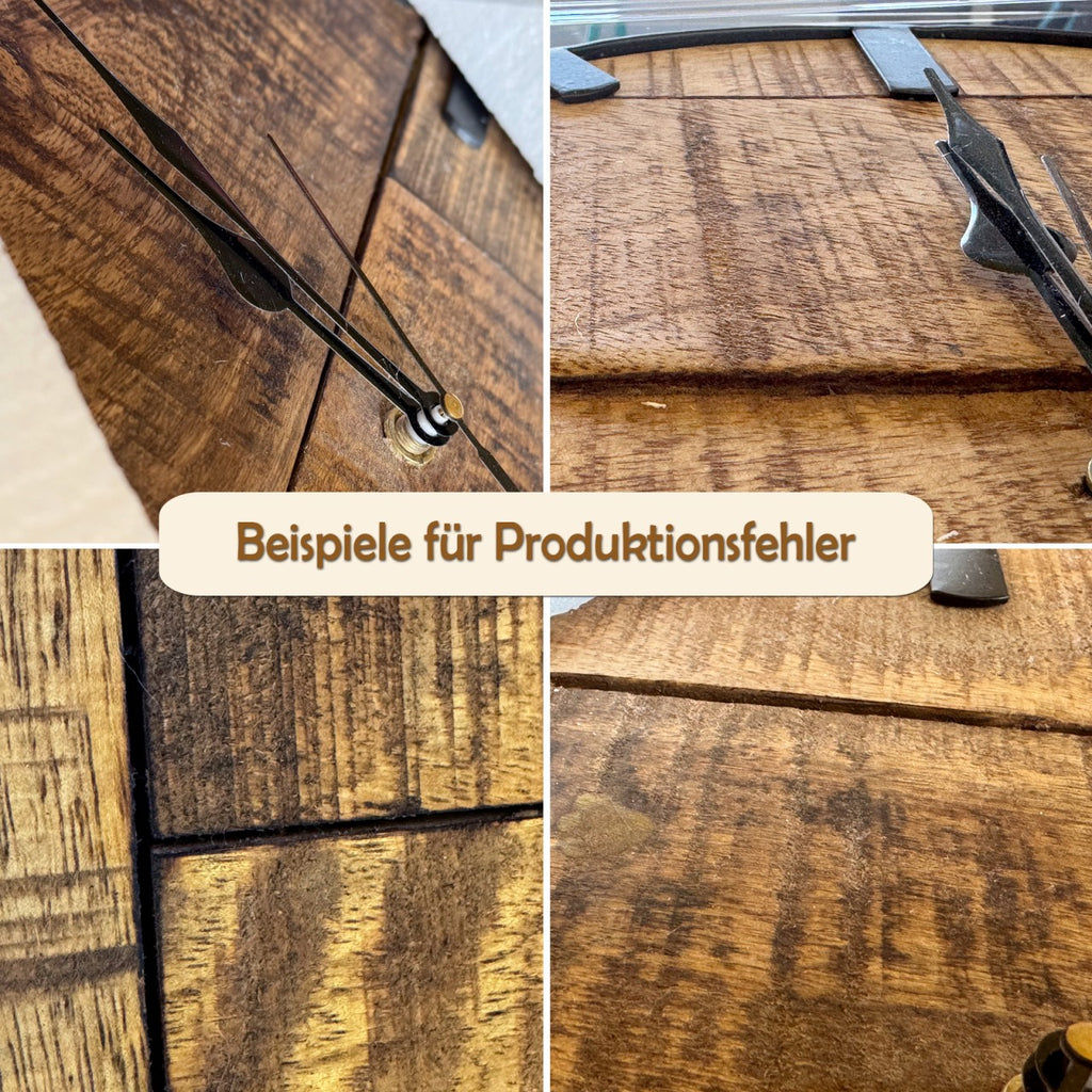 SVJ Klok Lautlos - 30x30x5 cm - Hout - Zwart