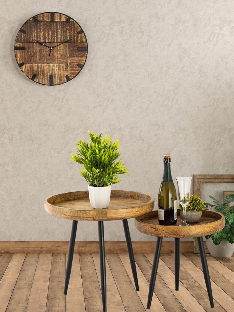 SVJ Klok Lautlos - 30x30x5 cm - Hout - Zwart