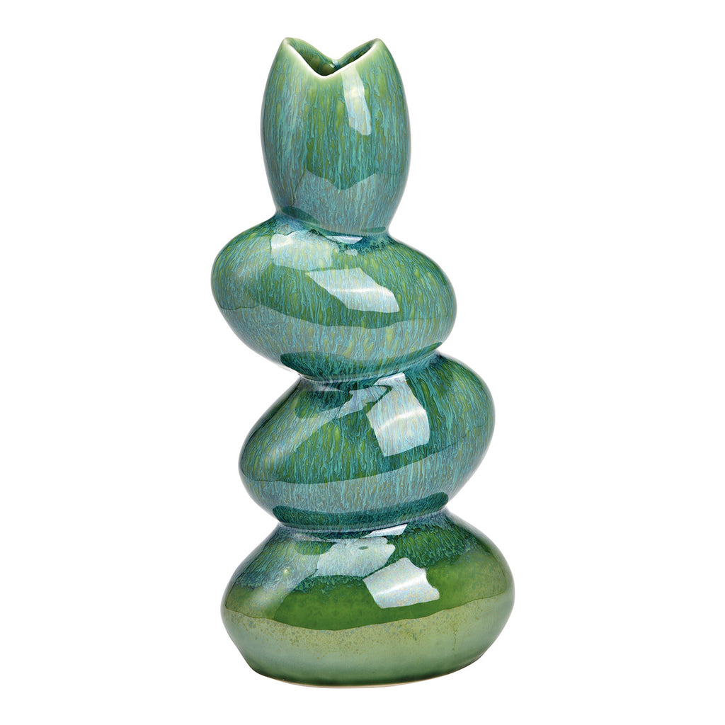 SVJ Vaas Stone - 9x13x28 cm - Porselein - Groen