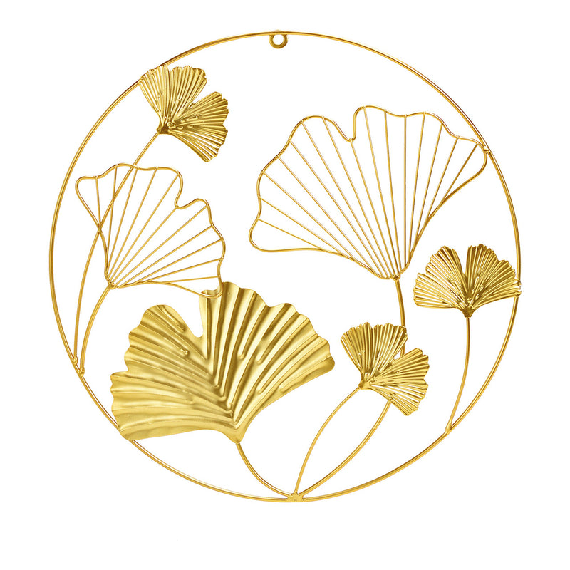 SVJ Wanddecoratie Ginkgo - 0x40x40 cm - Metaal - Goud