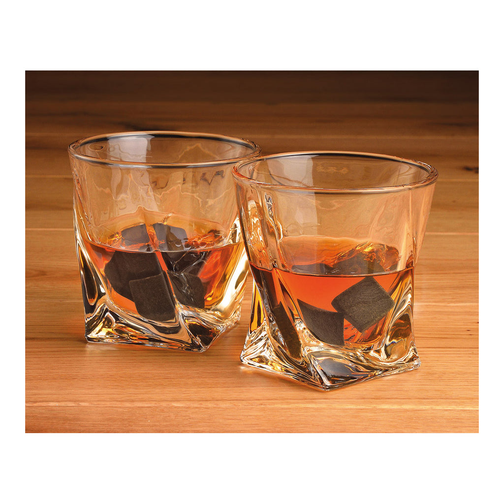 SVJ Whiskyset Ijsblokjes - 24x27x12 cm - Steen - Grijs