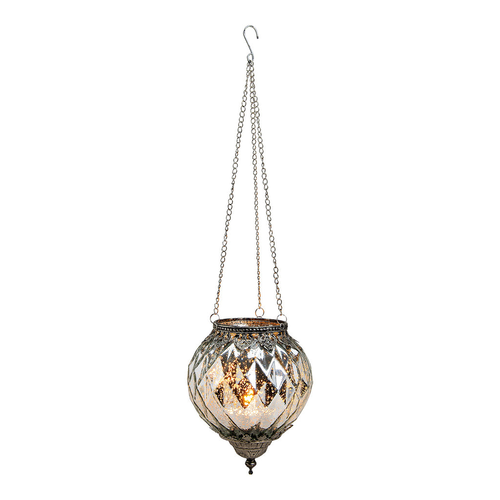 SVJ Kandelaar Marokko - 16x16x19 cm - Glas - Zilver