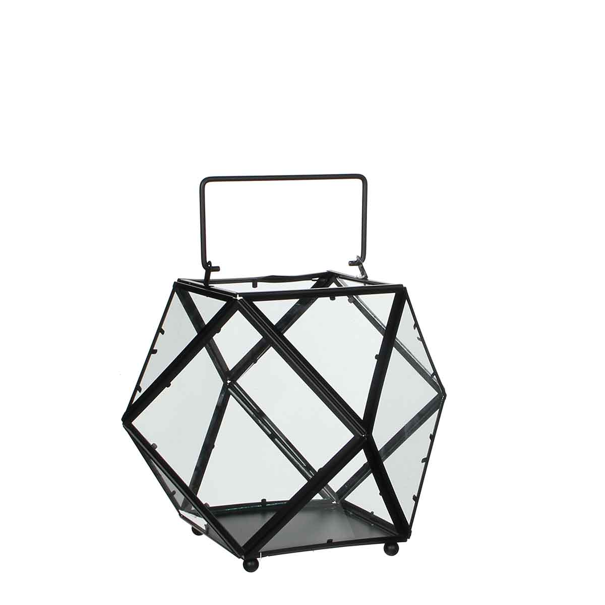 Mica Decorations lois lantaarn zwart maat in cm: 30 x 30 x 24