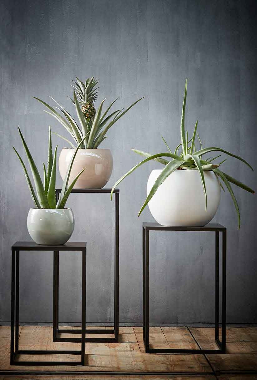 Mica Decorations Goa Bijzettafel Set - 35x35x55 cm - Metaal - Zwart