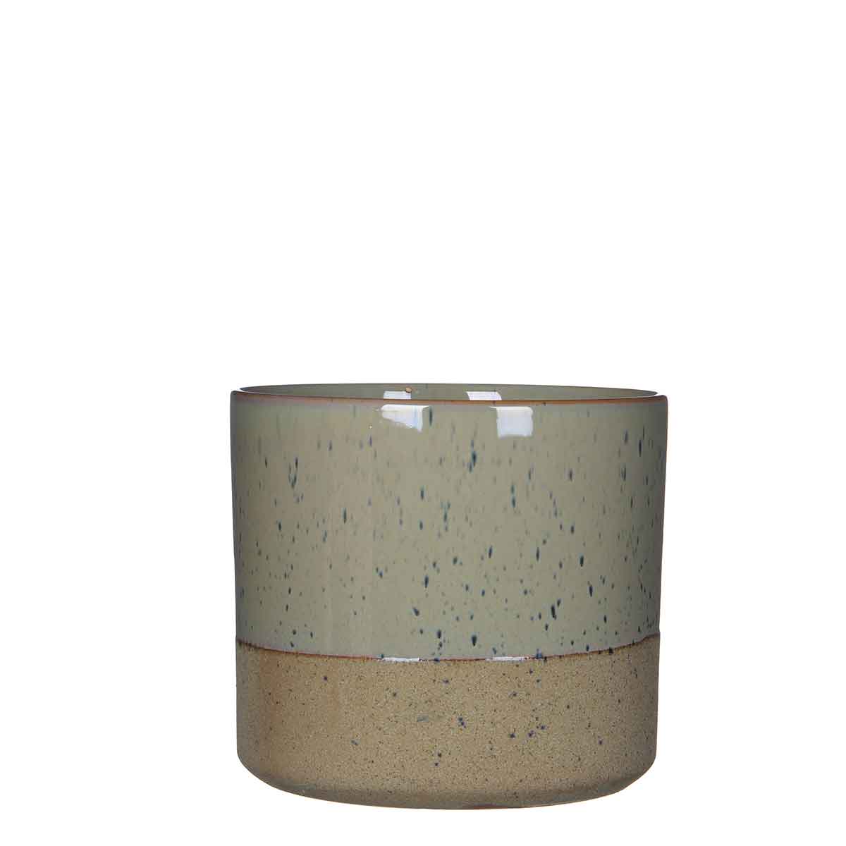Mica Decorations lago ronde bloempot creme maat in cm: 18 x 20