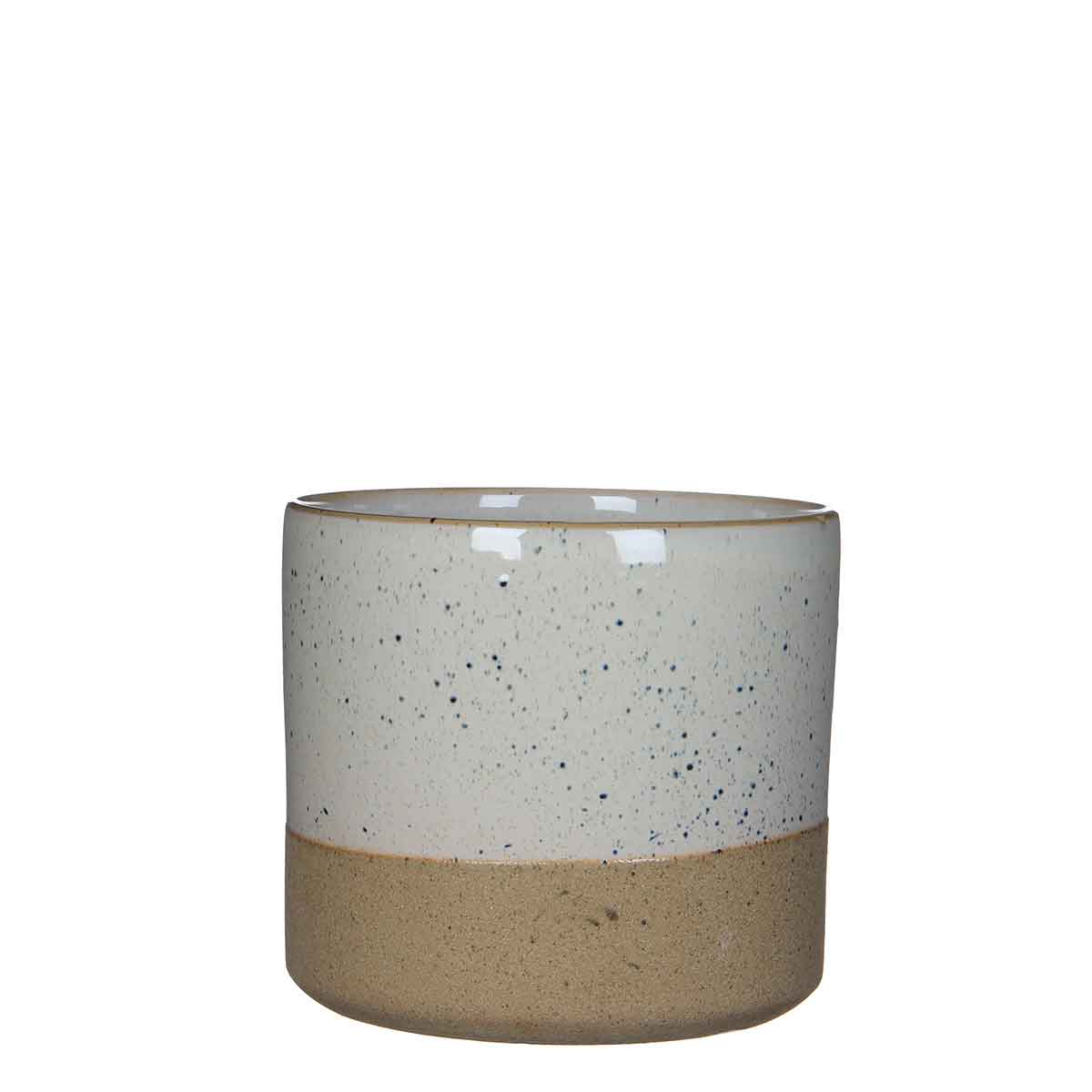 Mica Decorations lago ronde bloempot wit maat in cm: 18 x 20