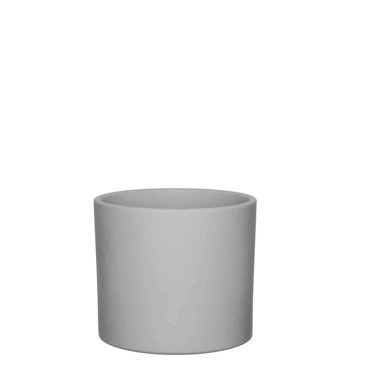 Mica Decorations era ronde bloempot lichtgrijs mat maat in cm: 14 x 17