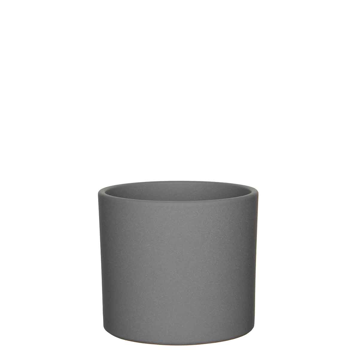 Mica Decorations era ronde bloempot grijs mat maat in cm: 14 x 17