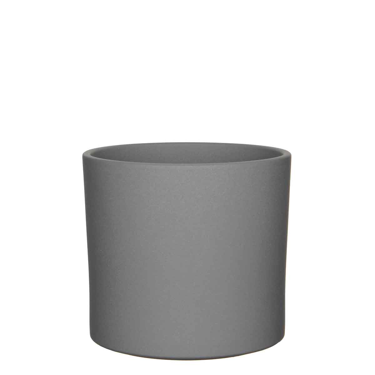 Mica Decorations era ronde bloempot grijs mat maat in cm: 21 x 23