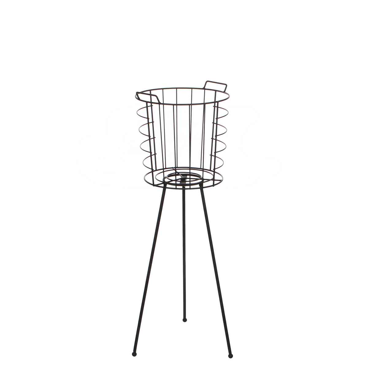 Mica Decorations Midar Plantenstandaard - H66 x Ø25 cm - Ijzer - Zwart