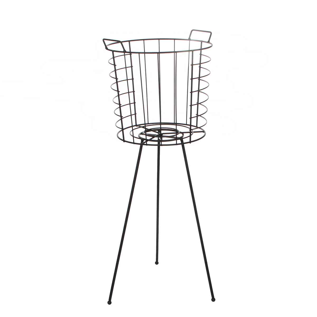 Mica Decorations Midar Plantenstandaard - H77 x Ø31 cm - Ijzer - Zwart