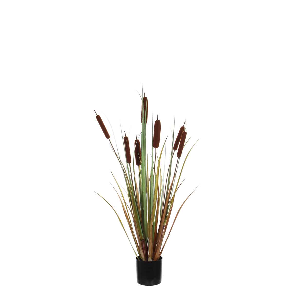 Mica Decorations Lisdodde Kunstplant - H90 x Ø12,5 cm - Bruin