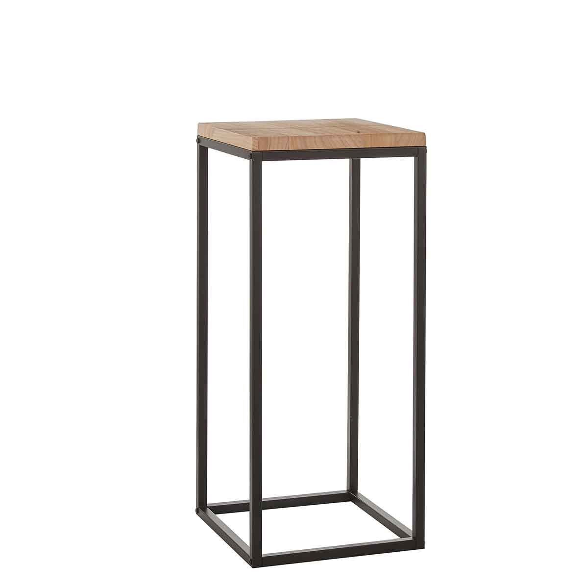 Mica Decorations Oskar Bijzettafel - H81xØ35 cm - Zwart - Set van 2