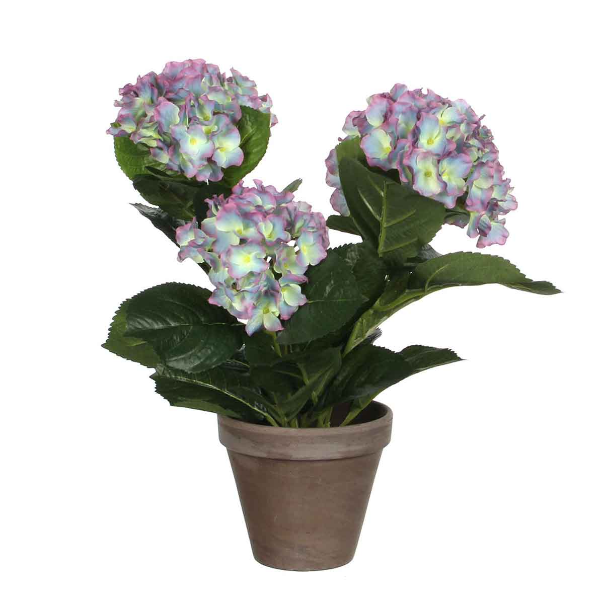 Mica Decorations Hortensia Kunstplant - H40 x Ø35 cm - Terracotta